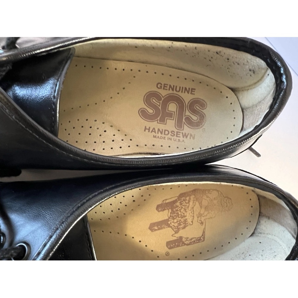 SAS Genuine Leather Women’s Loafers Jewel Sz 9W Black With Original Box - Picture 9 of 10